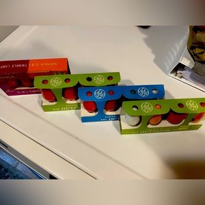 Vintage GE C-9 Spare lot Christmas Light Bulbs tested pink